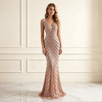 Nouvelle arrivée 2026 Robe de soirée longue sirène à paillettes pour événement banquet cérémonie