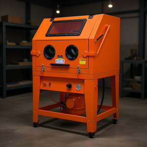 Cabine de sablage D0100XFEU97, réservoir pressurisé de 245 gallons, acier, usage industriel intensif - Product Image 2