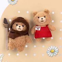 Nouveau produit : 8 pièces/boîte – Authentiques figurines Teddy Bear Ted 2 Baby Ted Series – Boîte mystère – Adorables poupées en peluche – Porte-clés – Pendentifs en peluche articulés