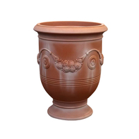 Grand pot de fleurs multicolores en céramique émaillée durable, grande taille pour plantes d'intérieur et d'extérieur