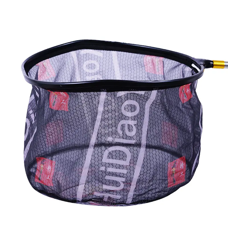 small holes Aluminium alloy The fishing net head is replaceable Net cloth Close eye Black pit carbonoid fishing net