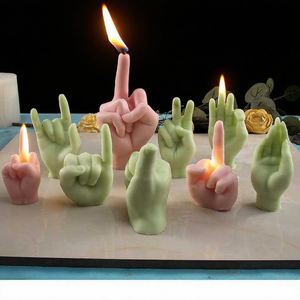 Handmade 3D tùy chỉnh DIY Silicone nến khuôn thạch cao hương liệu ngón tay cử chỉ thiết kế cho độc đáo nến làm - Product Image 1