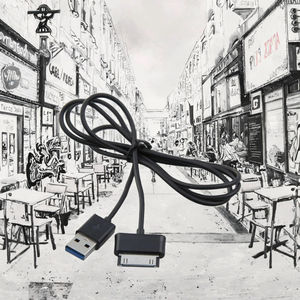 Câble de charge et de données USB pour <span class=keywords><strong>Samsung</strong></span> <span class=keywords><strong>Galaxy</strong></span> <span class=keywords><strong>Tab</strong></span> 2 3 <span class=keywords><strong>Tablette</strong></span> 10.1 P3100/P3110/P5100/P5110/N8000/P1000 Utilisation avec ordinateur - Product Image 3