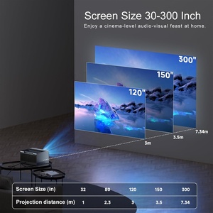Factory New Arrived OEM <strong>Android</strong> 12.0 System 2+32G 1200 ANSI Native 1080p Full HD 4K LCD Video Portable Home WiFi 5G Projector - Product Image 3