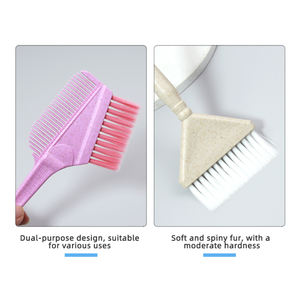 Juego de 7 Herramientas Reutilizables de Paja de Trigo para Teñir el Cabello con Tazón Mezclador, Tinte para Separar el Cabello y Cepillos con Pinza, Duradero para Uso en Salón - Product Image 4