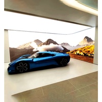 Car Showroom LED PVC Film Tissu Stretch Plafond Décor Rectangle Boîte à Lumière pour Stands d'Exposition et Espaces Commerciaux