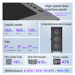 Funda compacta para PC para juegos SNOWMAN con sistema de refrigeración eficiente de vidrio templado y ventiladores RGB para una experiencia de juego inmersiva - Product Image 2
