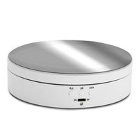 Présentoir Rotatif Électrique à 3 Vitesses avec Miroir, Plateau Tournant à 360 Degrés, Support à Bijoux, Alimentation par Batterie/USB pour la Photographie