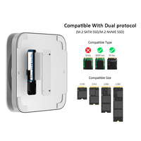 Station d'accueil USB-C pour Mac Mini M4, boîtier SSD M.2 NVMe SATA 10 Gbit/s, hub, lecteur de cartes SD TF, station d'extension USB-A C