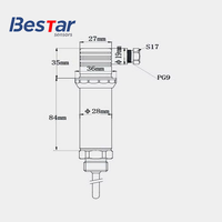Sensor de Temperatura RTD Pt100/Pt1000 con Sonda 316 de Longitud Personalizada 4-20mA, Transmisor de Temperatura para Uso Médico y Alimentario