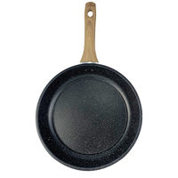 Ensemble de poêles à frire antiadhésives en acier au carbone avec revêtement marbré, poêles à frire, ustensiles de cuisine, poêles plates 20cm 24cm 28cm