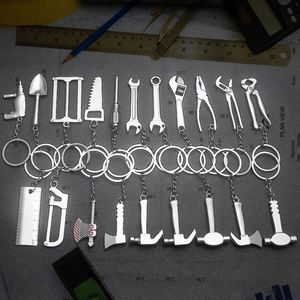 Factory Wholesale Mini Wrench <b>Key</b> <b>Chain</b> Practical Metal Hammer Pliers Blank Metal Custom Square Sublimation Zinc Alloy Keychain - Product Image 6