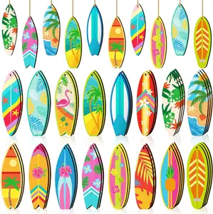 Moda verano tabla de surf forma colgante ornamento decoraciones fiesta hawaiana conjuntos de decoraciones