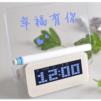 Jam Alarm Digital LCD dengan Layar LED, Promosi, Elektronik, Papan Pesan, Hadiah, Jam Meja, Reloj Despertador
