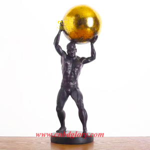 Statue d'<span class=keywords><strong>Hercule</strong></span> de sportif en résine moderne Figurines Sculpture de Noël peinte à la main - Product Image 1