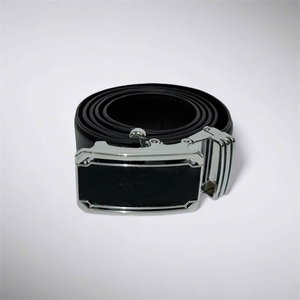 Ceinture en cuir véritable pour homme avec boucle à ardillon en cuivre, accessoire de ceinture formel, décontracté ou habillé - Product Image 2