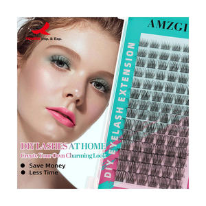 Kit de Pestañas Segmentadas DIY de Bajo Precio para Compras Mixtas, Extensiones de Pestañas Sintéticas Hechas a Mano con Etiqueta Privada - Product Image 1