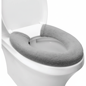 Coprisedile per bagno imbottitura in morbido tessuto in fibra spessa con spacco più caldo facile installazione e pulizia lavabile estensibile - Product Image 1