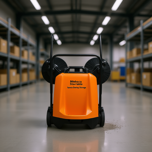 Spazzatrice per Pavimenti Nilebaca 27.5 Pollici, Manuale, con Contenitore da 6.6 Galloni, in Plastica Tecnica, Attrezzatura per Pulizie Commerciali - Product Image 2