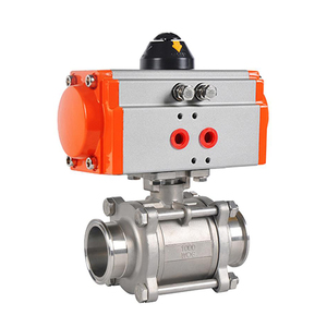 Venta de Liquidación COVNA B2B: Válvula de Bola Neumática de Acero Inoxidable DN25 1 pulgada AC220V con Conexión Tri-Clamp de Tres Piezas - Product Image 3