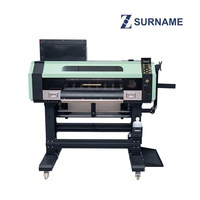 Mesin Printer DTF 24 inci 9-Warna dengan 2 Print Head I3200+HD, Mesin Transfer Panas Film PET dengan Mesin Penggoyang Bubuk Pintar/AUTO