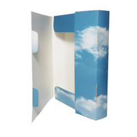Grande boîte de papier d'emballage en carton mince pliante bleue personnalisée de haute qualité avec votre logo personnalisé