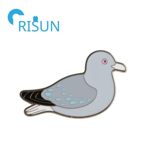 Personalizzato cartone animato metallo aringa gabbiano smalto gioielli spilla di uccelli di mare in smalto duro risvolto Custom Seagull Pin spilla - Product Image 4