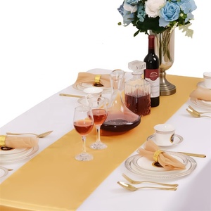 Elegante 12X108 pollici poliestere raso Runner tinta unita per la casa o Hotel decorazioni per la tavola di nozze tessuto Technics - Product Image 3