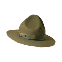 Chapeau de scout pour adulte 100% laine, style cowboy, fedora, chapeau de sergent de la Garde forestière canadienne, chapeau de sergent de la Garde de la paix, style uni, pour les spectacles