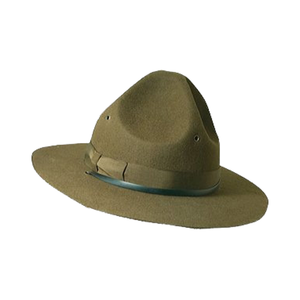 Nhà Máy Trực Tiếp 100% Len Người Lớn Nhân Vật Canada Mountie Công Viên Kiểm Lâm Nâu Khoan Trung sĩ Hat Đồng Bằng Bốn Mùa Thoáng Khí - Product Image 1