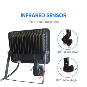 <span class=keywords><strong>PIR</strong></span> cảm biến chuyển động dẫn Đèn Pha 10W 20W 30W 50W 100W IP66 không thấm nước ngoài trời tường ánh sáng Lũ lụt ánh sáng Spotlight cho vườn đường phố - Product Image 3