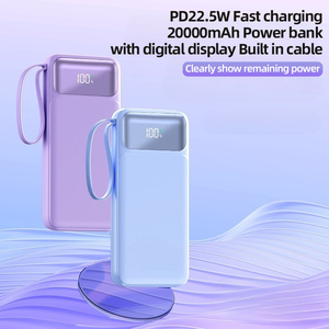 Banco de Energía Portátil de Alta Capacidad de 20000 mAh con Diseño de Cordón, 4 Cables Integrados y Carga Rápida PD de 22.5 W - Product Image 3