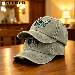 Gorra de Béisbol de 6 Paneles de Algodón Lavado con Logotipo Personalizado, Gorra de Papá con Bordado Desgastado al por Mayor, Fabricante de Gorras Vintage - Product Image 2