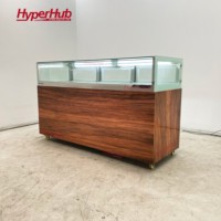 Vitrine Réfrigérée Professionnelle pour Gâteaux Mousse au Chocolat, Présentoir de Comptoir avec Éclairage LED et Stockage Sous Comptoir