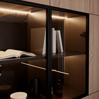 Meuble de bar de salon moderne personnalisé BOSNiE, buffet de rangement avec 5+ tiroirs, meubles en bois écologiques de luxe pour usage hôtelier