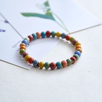 Groothandel Keramische Sieraden Nieuwe Mode Bloem Glazuur Kralen Hoge Temperatuur Branding Meerkleurig Casual Etnische Stijl
