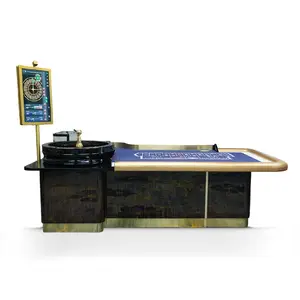 Deluxe Casino Professional Gambling Roulette Table With Customized Logo Entertainment Product Casino Roulette Tables