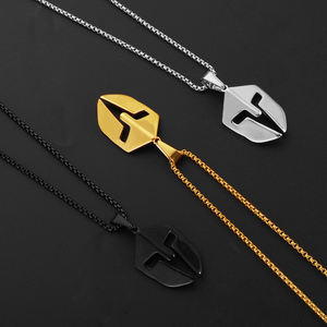 Collar de Acero Inoxidable con Colgante de León y Cadena de Brújula Chapada en Oro Real de 18k, Joyería para Hombre, Estrella del Norte, Guerrero Espartano - Product Image 2