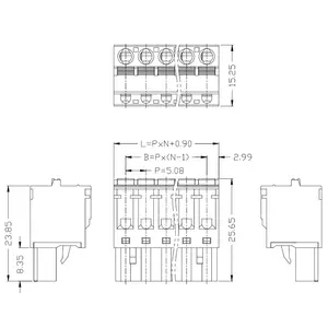 2EDGKD/2EDGKDM Pitch 5.08mm Screwless Push-out Terminals 2P 3P 4P 5P 6P 7P 8P 9P 10P Pluggable Terminal Block Connector