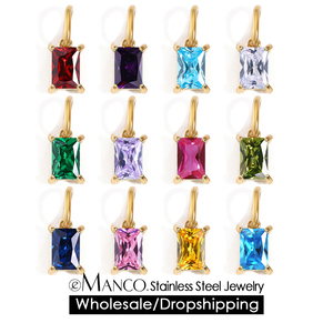 Exhibidor de Joyería Rectangular de Acero Inoxidable EManco Charm Light, Joyería Hip Hop, Compra al por Mayor, Dijes para el Día de San Patricio y Cumpleaños - Product Image 1