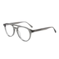 Kacamata Model 240021 aviasi asetat bingkai optik antik asetat bingkai logo kustom kacamata Retro stok tersedia