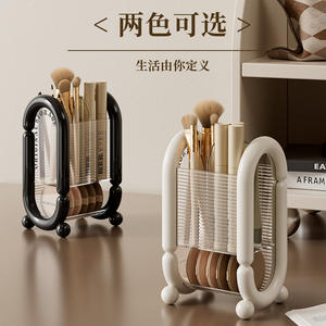 Support de rangement pour pinceaux de maquillage, organisateur de cosmétiques en plastique transparent, boîte de rangement de beauté de bureau pour outils de maquillage - Product Image 5