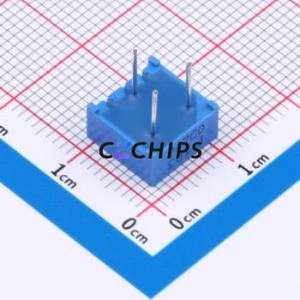 Résistance/potentiomètre réglable 3386F-1-103LF, composant traversant (THT)-3P, 9,5x9,5 mm, résistance 10 kOhm, 10 %, 500 mW, 100 ppm/ ℃ - Product Image 2