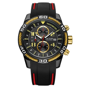 Reloj Deportivo Multifuncional con Cronógrafo y Calendario para Hombre, Reloj de Cuarzo con Correa de Silicona - Product Image 5