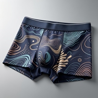 Sous-vêtements pour hommes en polyester avec logo personnalisé, caleçons boxer respirants, séchage rapide, taille élastique, antidérapants, lingerie quotidienne pour hommes, OEM