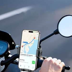 Support de téléphone multi-usage pour guidon de moto/vélo/trottinette électrique/poussette - Fixation flexible pour appareils mobiles de 4,5 à 7 pouces - Product Image 4