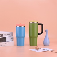 Vaso de Viaje Reutilizable para Adultos con Tapa Abatible para Mayor Comodidad, Borde Liso, Acero Inoxidable, para Bebidas Calientes/Frías, Ideal para Senderismo