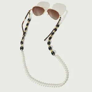 Gold Black Eyeglass Chain Sunglass Strap Sunglasses Chain Eye Glasses Holder Reading Glasses Cord Lanyard Jewelry