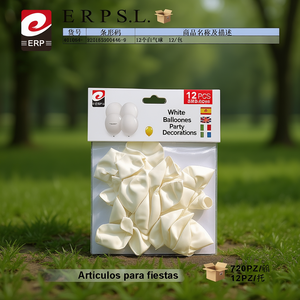 Palloncini bianchi 12 pezzi 23 cm per decorazioni per feste - Product Image 2