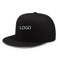 Venta al por mayor logotipo personalizado moda Sandwich Hip Hop gorra de béisbol de ala plana gorra de ala plana para hombres
